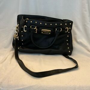 Michael Kors Black Handbag with Gold Accents